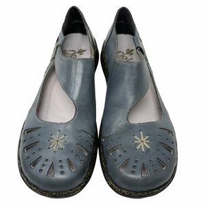 Rieker Women's Blue Lace-up Flats Size 9/9.5 /40 Euro Sized